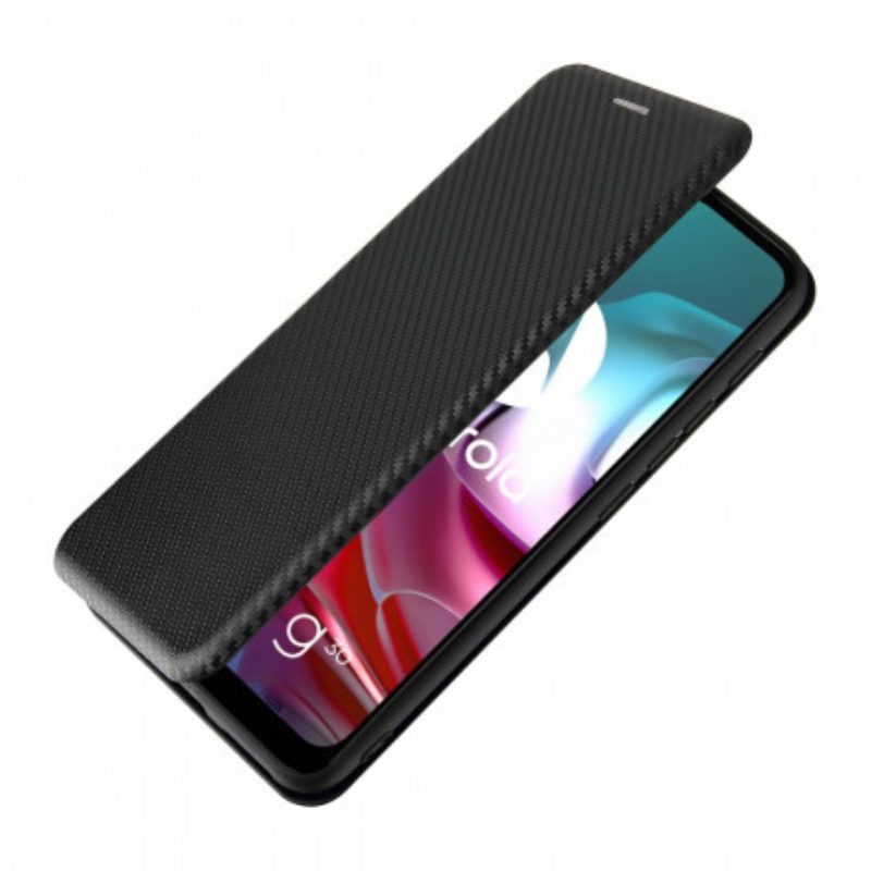 Schutzhülle Für Moto G30 / G10 Flip Case Farbiges Carbon-silikon