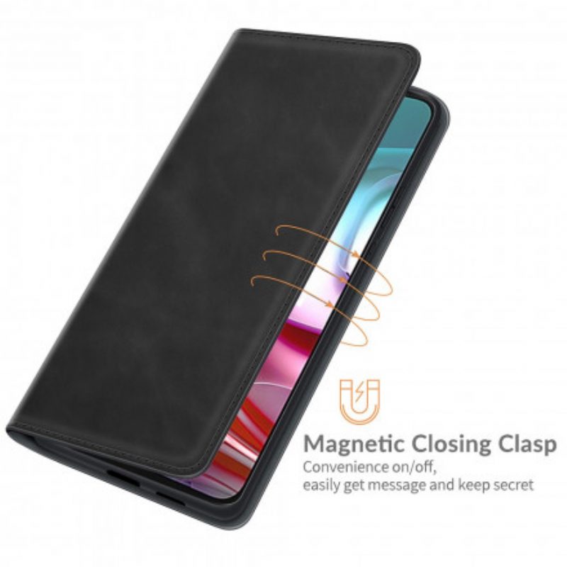 Schutzhülle Für Moto G30 / G10 Flip Case Seidenweicher Ledereffekt