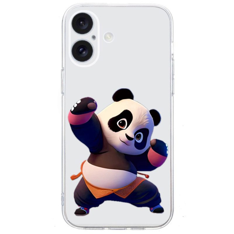 Hülle Für iPhone 16 Transparenter Panda-rand