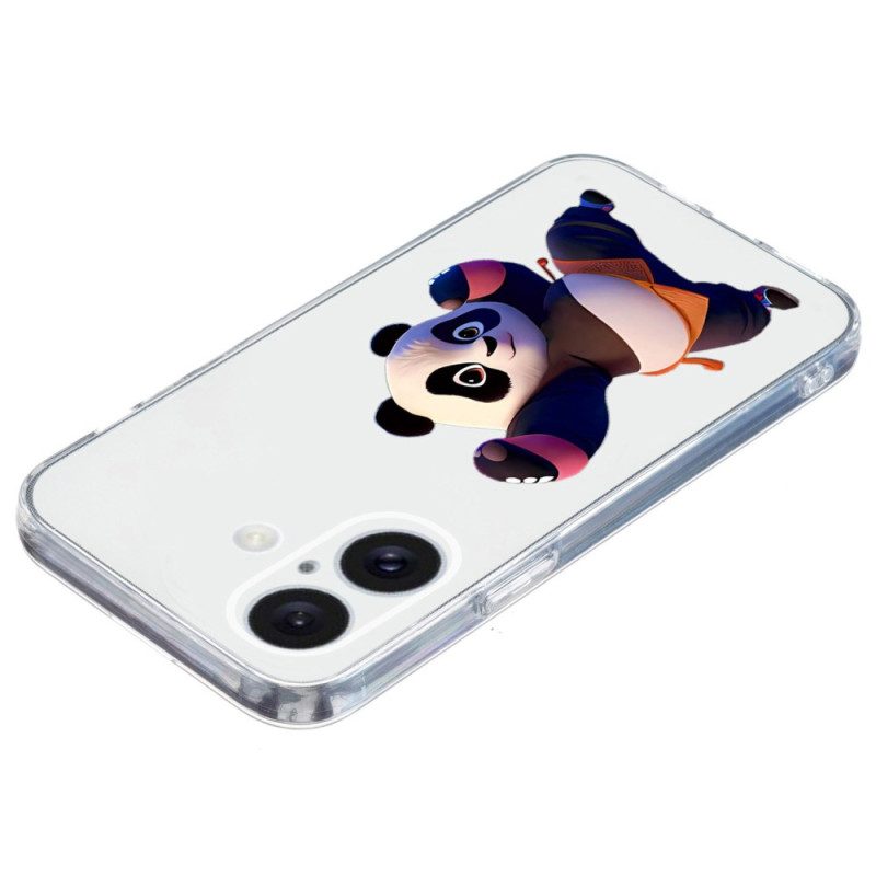 Hülle Für iPhone 16 Transparenter Panda-rand