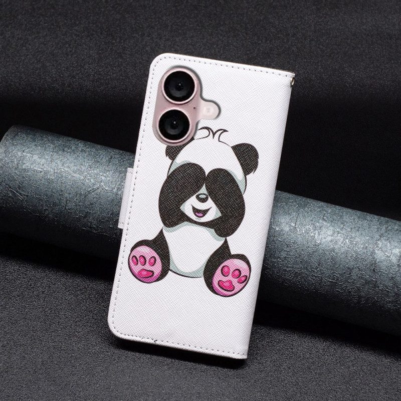 Lederhüllen Für iPhone 16 Panda