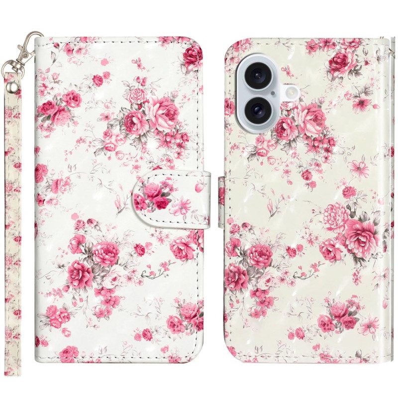 Lederhüllen Für iPhone 16 Riemenrosen