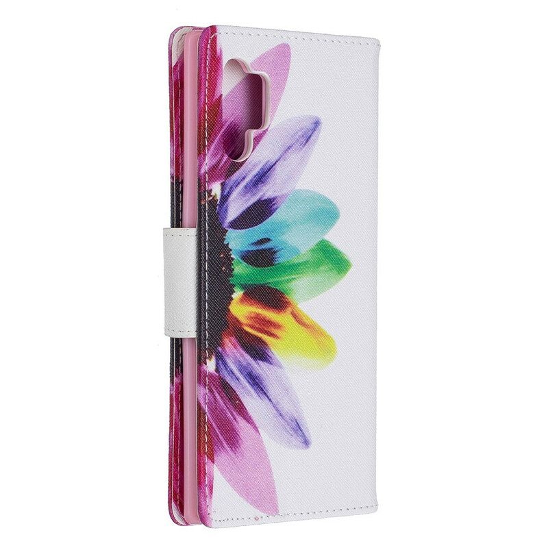 Flip Case Für Samsung Galaxy Note 10 Plus Aquarellblume