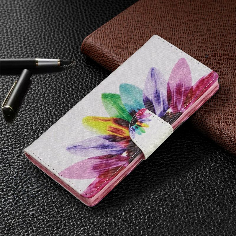 Flip Case Für Samsung Galaxy Note 10 Plus Aquarellblume