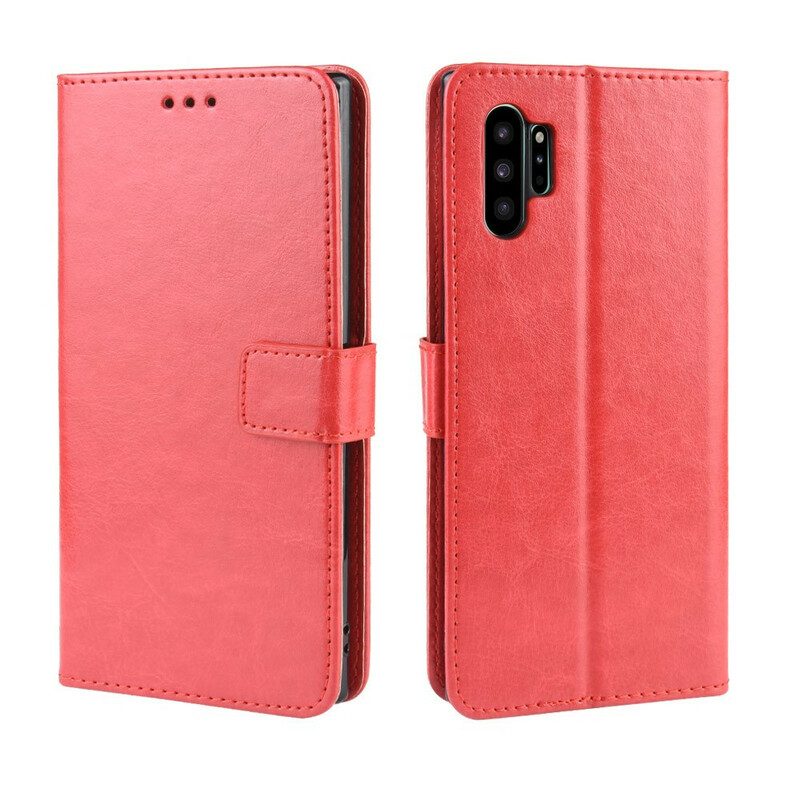 Flip Case Für Samsung Galaxy Note 10 Plus Auffälliges Kunstleder