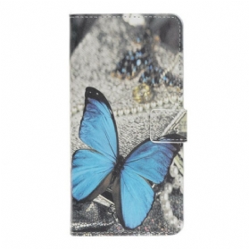 Flip Case Für Samsung Galaxy Note 10 Plus Blauer Schmetterling