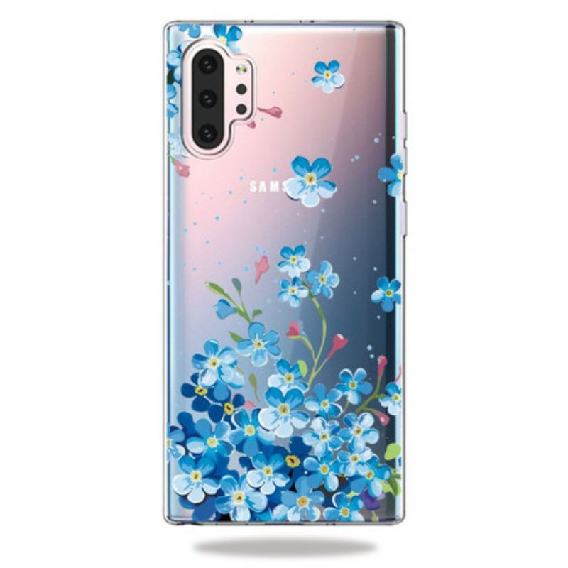 Handyhülle Für Samsung Galaxy Note 10 Plus Blaue Blumen