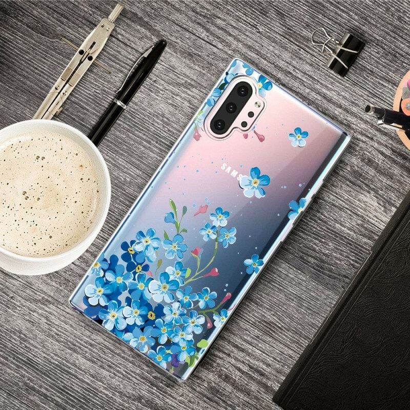 Handyhülle Für Samsung Galaxy Note 10 Plus Blaue Blumen