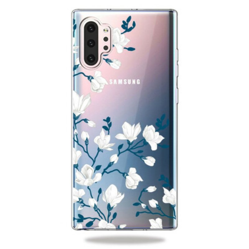 Hülle Für Samsung Galaxy Note 10 Plus Weiße Blumen