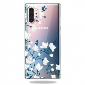 Hülle Für Samsung Galaxy Note 10 Plus Weiße Blumen