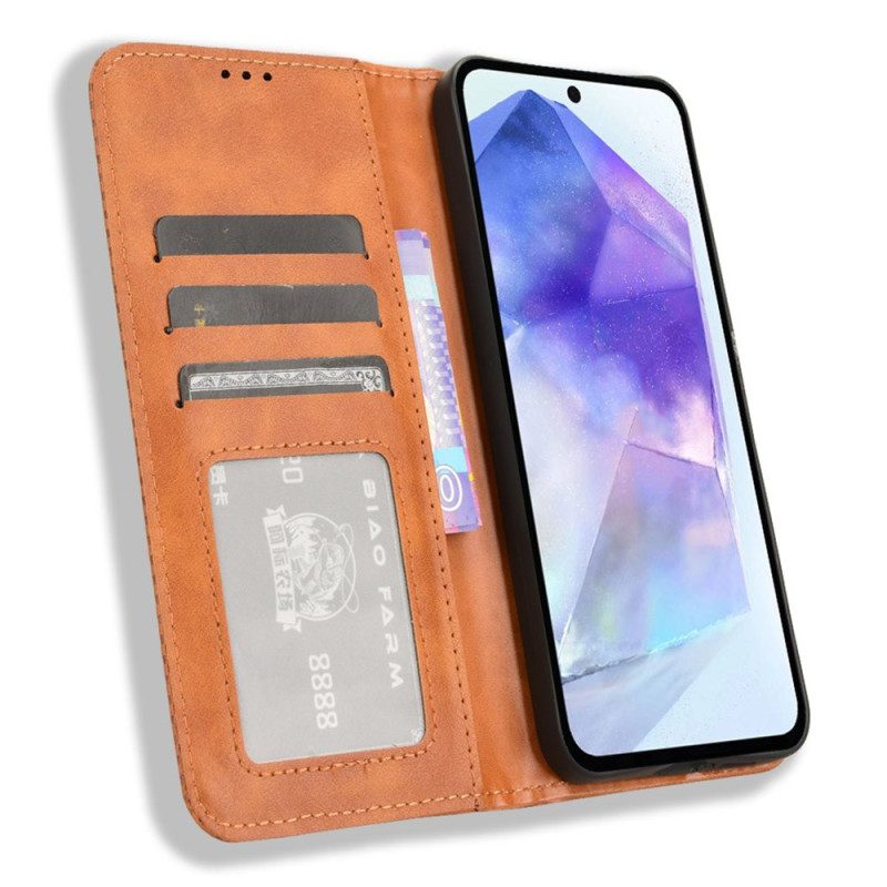 Flip Case Für Samsung Galaxy A55 5g Retro-stil