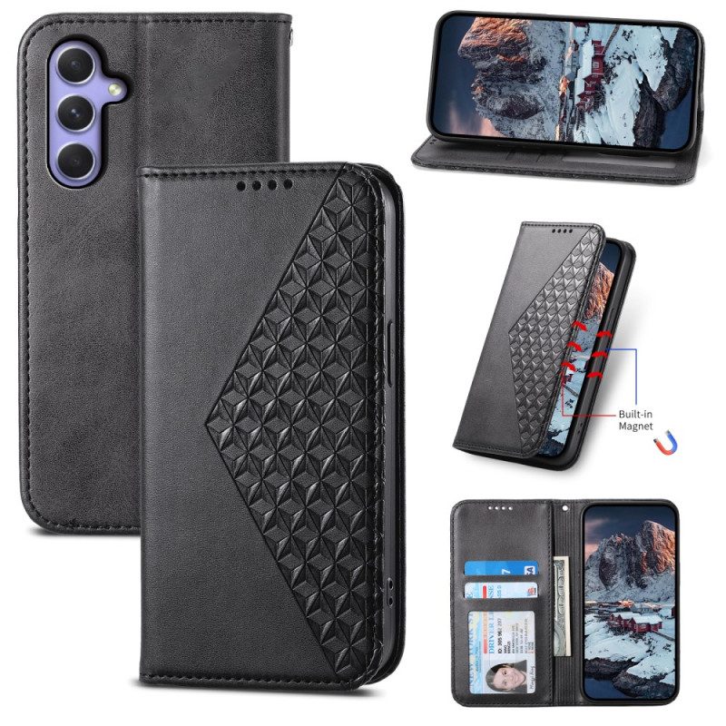 Flip Case Samsung Galaxy A55 5g Handyhülle 3d-diamanten Mit Riemen