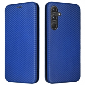 Flip Case Samsung Galaxy A55 5g Handyhülle Kohlefasertextur