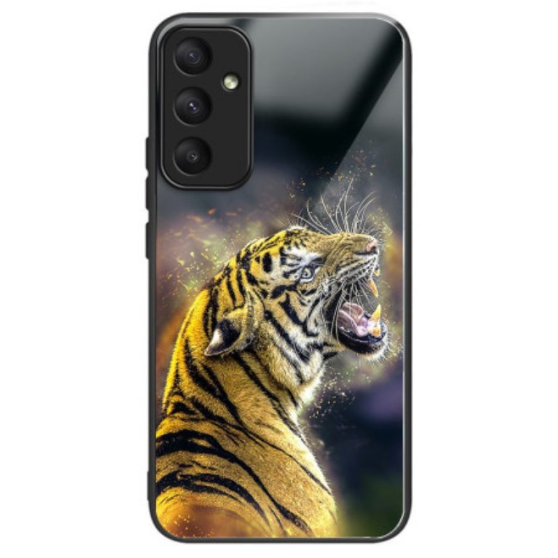 Hülle Für Samsung Galaxy A55 5g Brüllender Tiger Aus Gehärtetem Glas