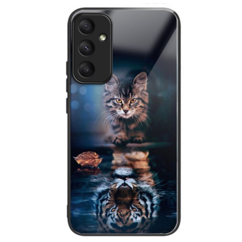 Hülle Für Samsung Galaxy A55 5g Gehärtetes Glas Mit Katze Und Tiger