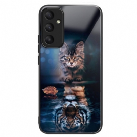 Hülle Für Samsung Galaxy A55 5g Gehärtetes Glas Mit Katze Und Tiger