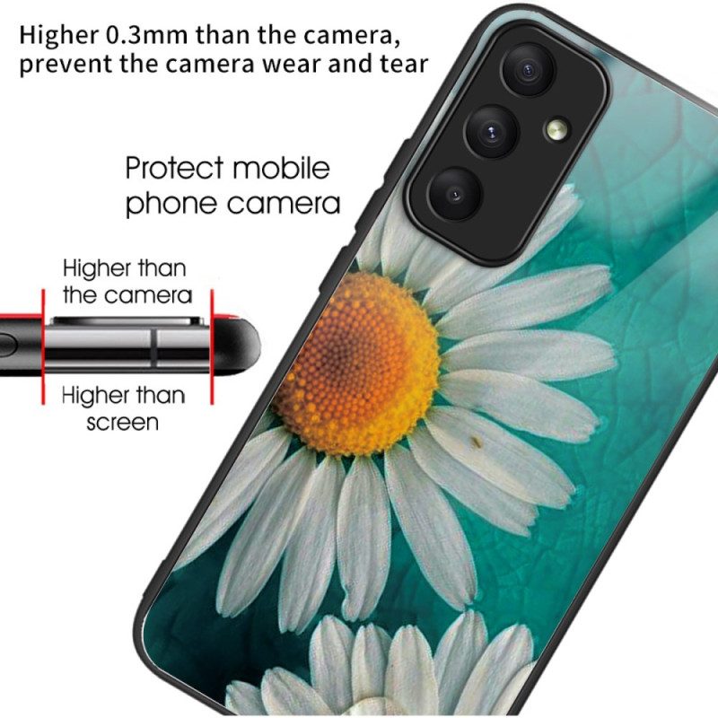 Hülle Samsung Galaxy A55 5g Handyhülle Marguerite Gehärtetes Glas