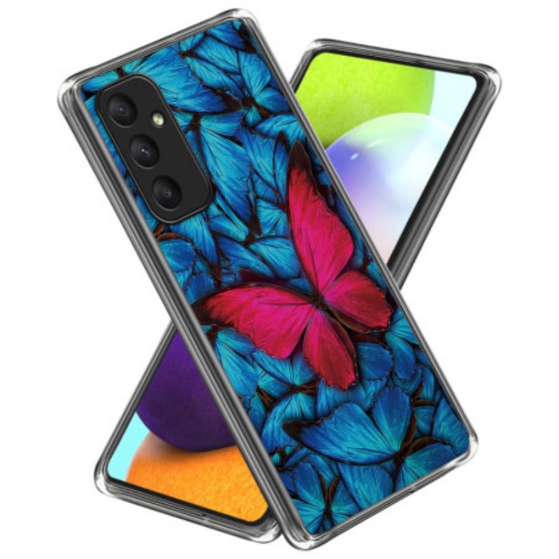 Hülle Samsung Galaxy A55 5g Handyhülle Roter Schmetterling