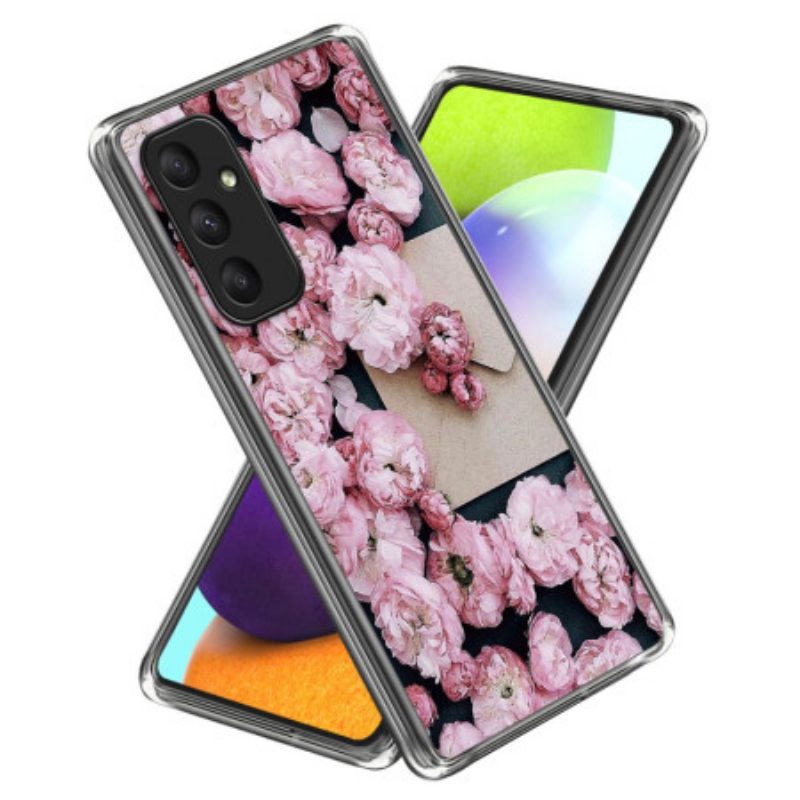 Hülle Samsung Galaxy A55 5g Rosa Blumen