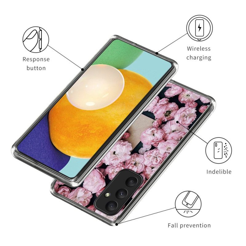 Hülle Samsung Galaxy A55 5g Rosa Blumen