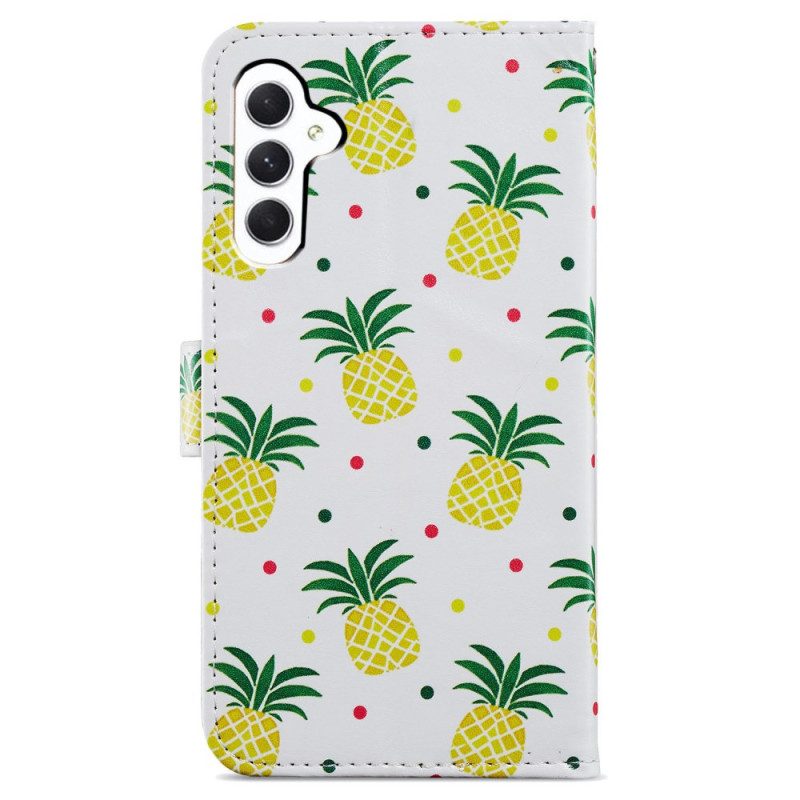 Lederhüllen Samsung Galaxy A55 5g Ananas In Lnaière