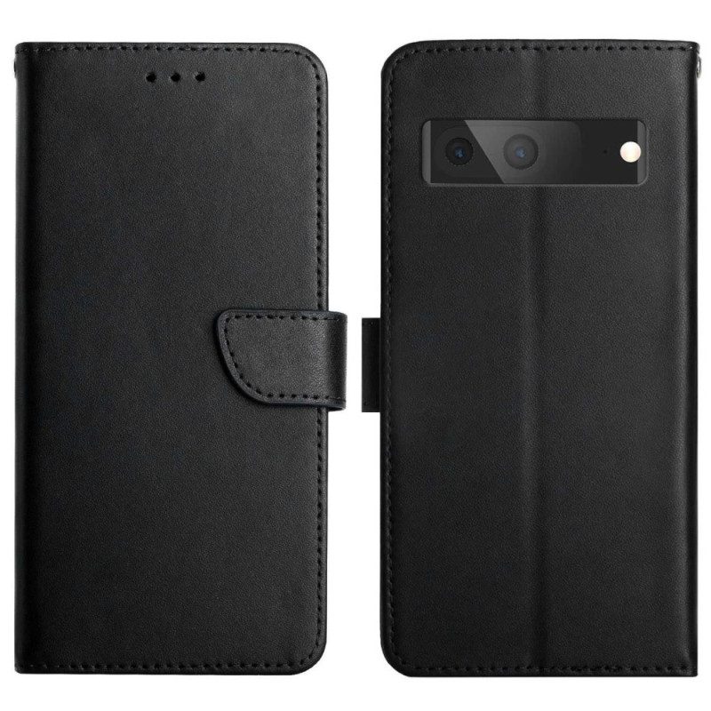 Flip Case Für Google Pixel 7 Echtes Nappaleder