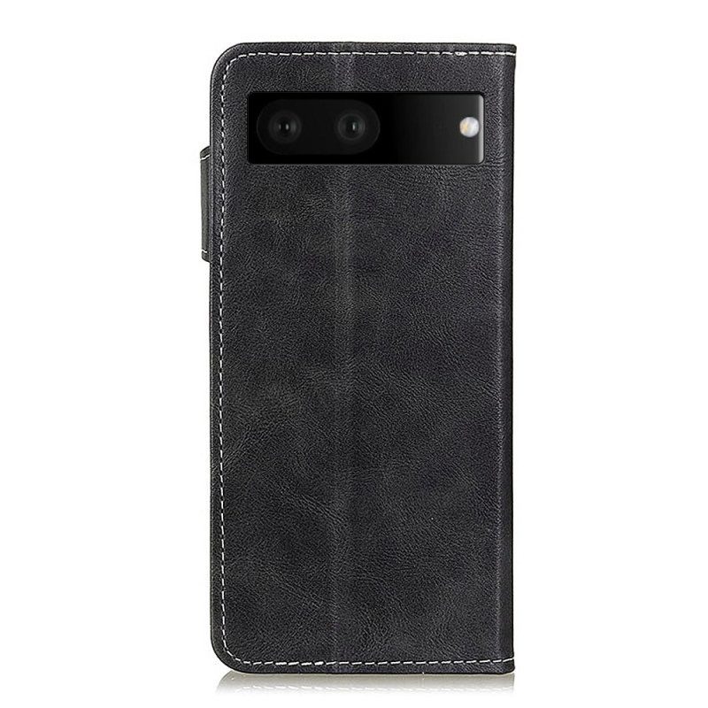 Flip Case Für Google Pixel 7 Künstlerischer Knopf