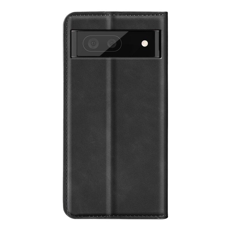 Schutzhülle Für Google Pixel 7 Flip Case Einfarbiger Ledereffekt