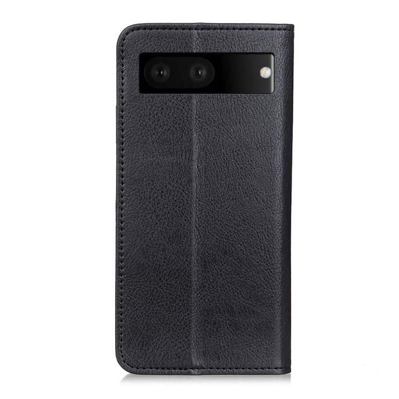 Schutzhülle Für Google Pixel 7 Flip Case Litschi-spaltleder