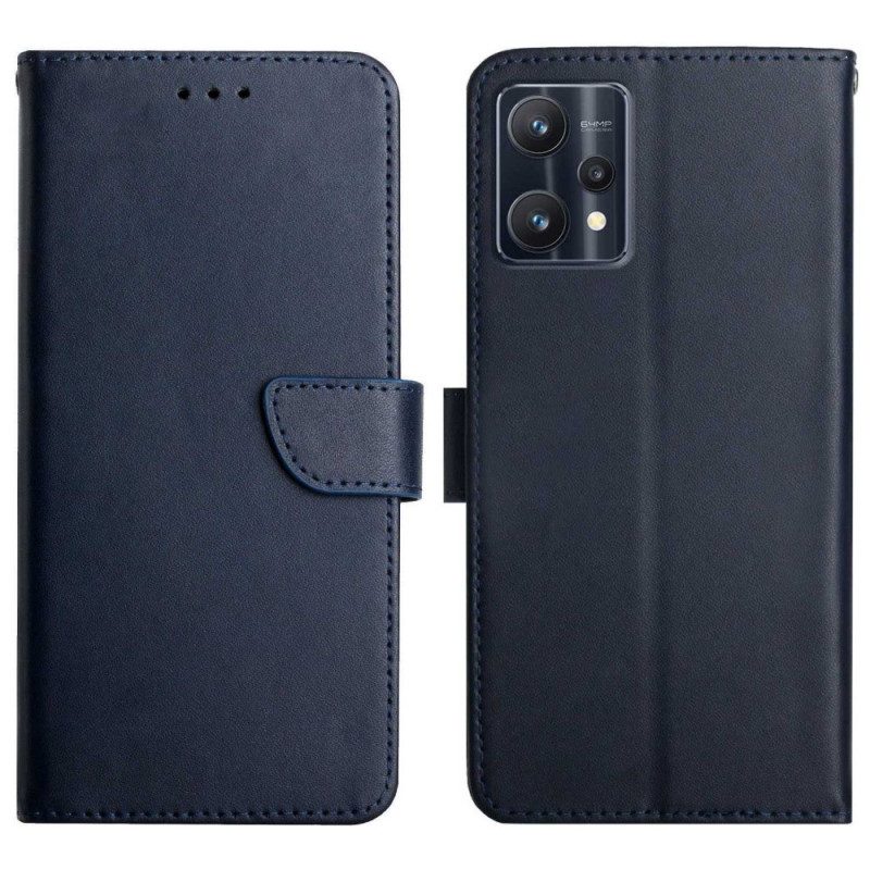 Flip Case Für Realme 9 Echtes Nappaleder