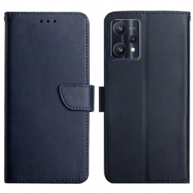 Flip Case Für Realme 9 Echtes Nappaleder