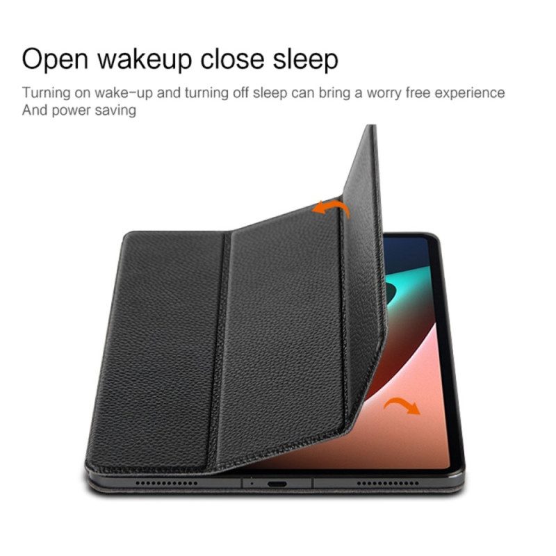 Case Für Xiaomi Pad 5 Echtes Leder Wake