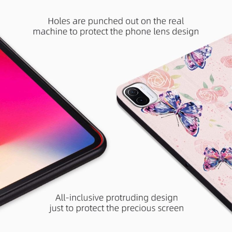 Flip Case Für Xiaomi Pad 5 Einzelne Schmetterlinge