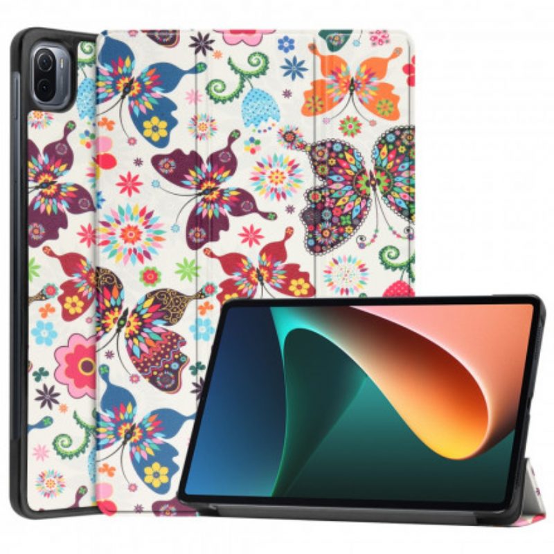 Schutzhülle Für Xiaomi Pad 5 Vintage Blumen Stifthalter