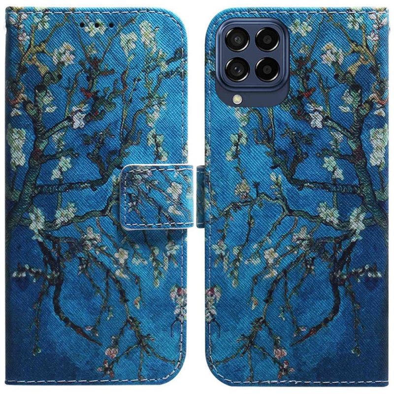 Flip Case Für Samsung Galaxy M33 5G Blühende Zweige