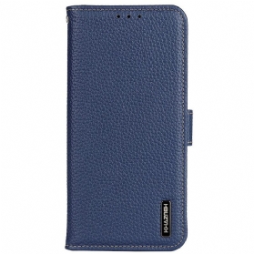 Flip Case Für Samsung Galaxy M33 5G Khazneh Litschi-leder