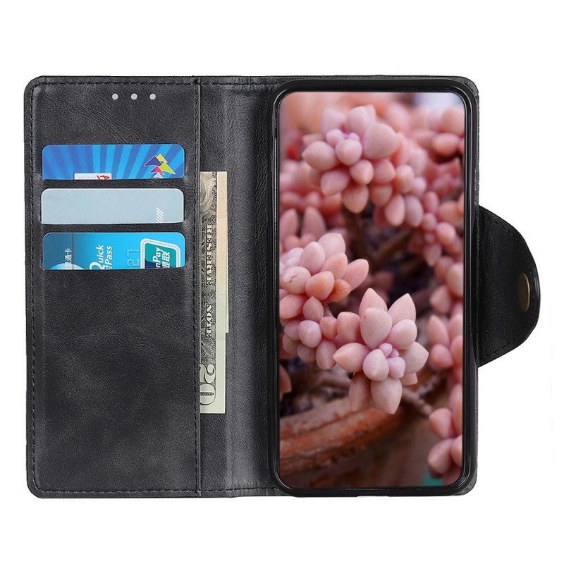 Flip Case Für Samsung Galaxy M33 5G Knopf Aus Kunstleder