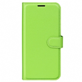 Flip Case Für Samsung Galaxy M33 5G Litschi-leder-stil