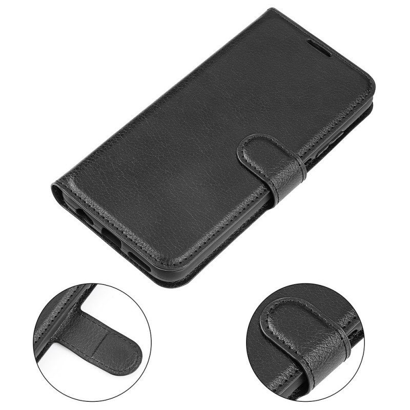 Flip Case Für Samsung Galaxy M33 5G Litschi-leder-stil