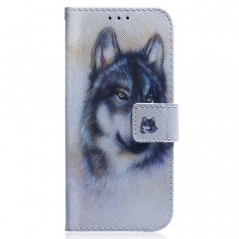 Lederhüllen Für Samsung Galaxy M33 5G Aquarellhund