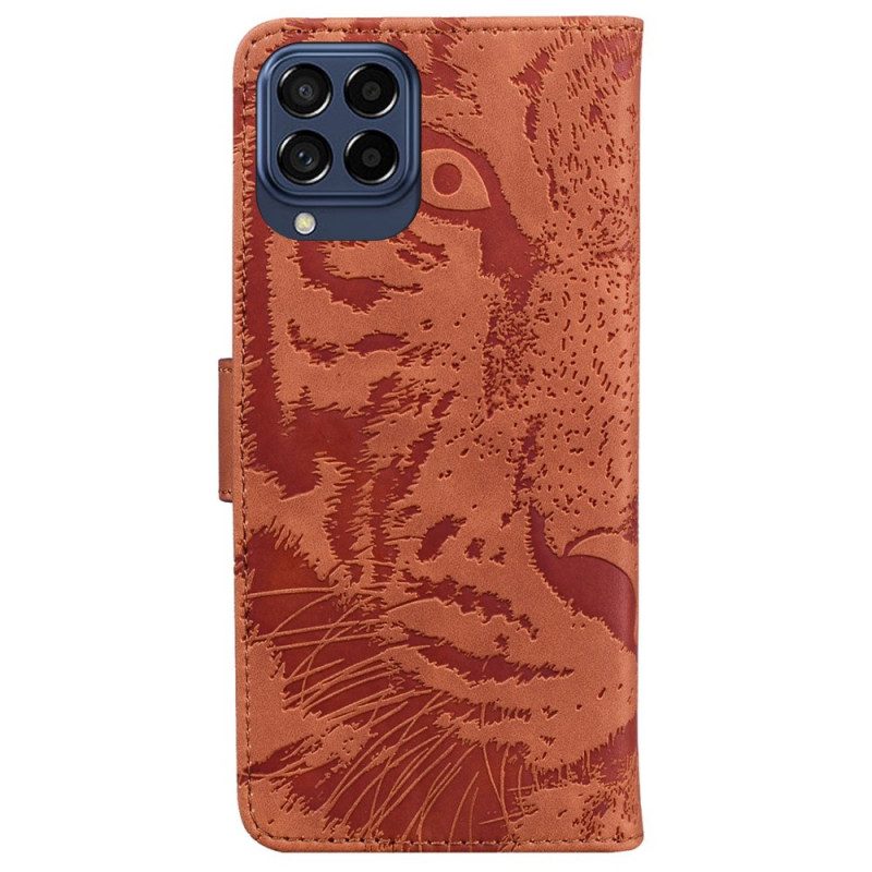 Lederhüllen Für Samsung Galaxy M33 5G Tigerdruck