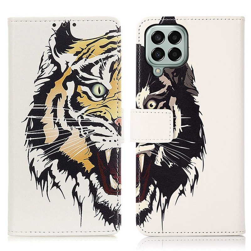 Lederhüllen Für Samsung Galaxy M33 5G Wilder Tiger