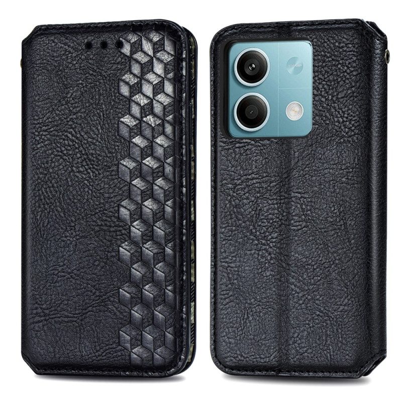 Flip Case Für Xiaomi Redmi Note 13 5g Diamanten In Vintage-lederoptik