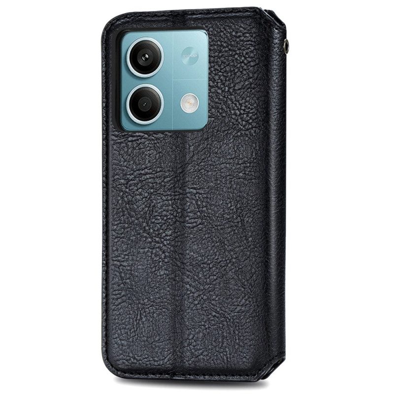 Flip Case Für Xiaomi Redmi Note 13 5g Diamanten In Vintage-lederoptik