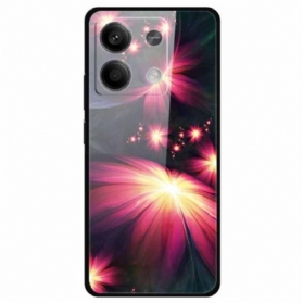 Hülle Xiaomi Redmi Note 13 5g Blumen Aus Gehärtetem Glas