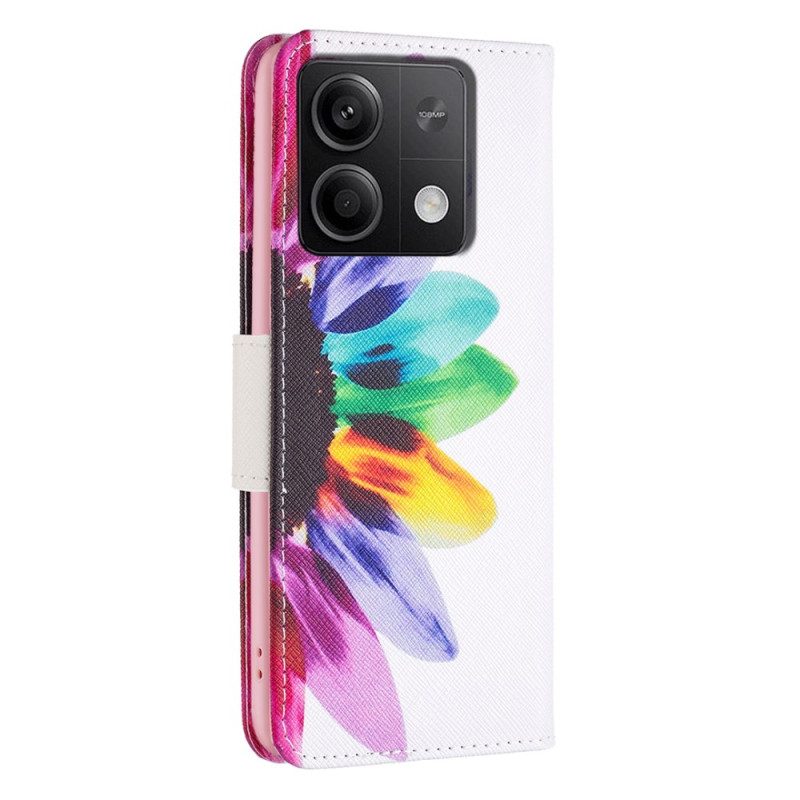 Lederhüllen Xiaomi Redmi Note 13 5g Aquarellblume