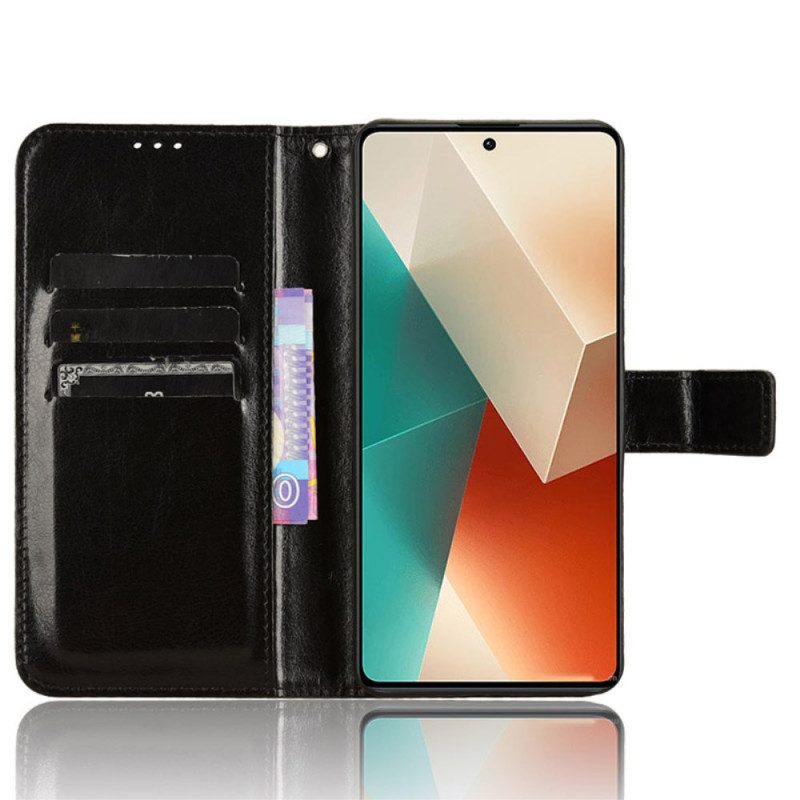 Lederhüllen Xiaomi Redmi Note 13 5g Auffälliges Kunstleder Mit Riemen