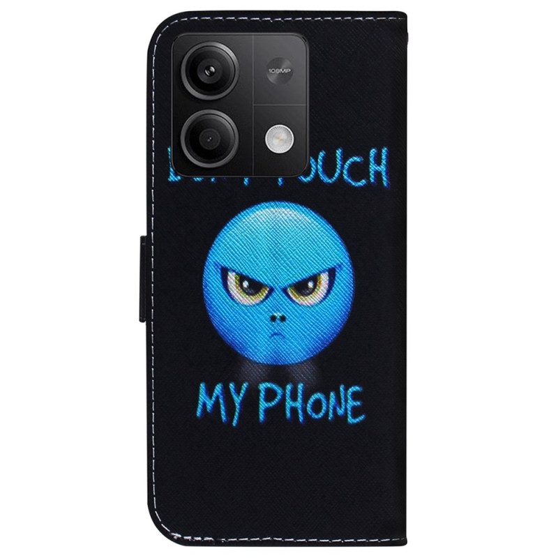 Lederhüllen Xiaomi Redmi Note 13 5g Handyhülle Berühre Mein Telefon Nicht Emoji