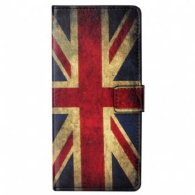 Lederhüllen Xiaomi Redmi Note 13 5g Handyhülle Englische Vintage-flagge