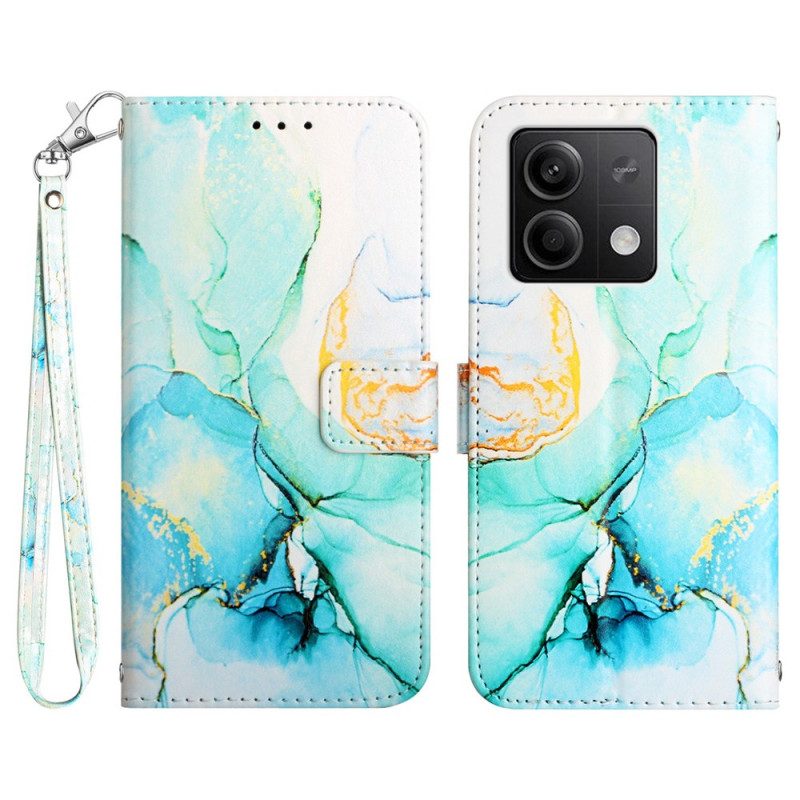 Lederhüllen Xiaomi Redmi Note 13 5g Handyhülle Marmorarmband